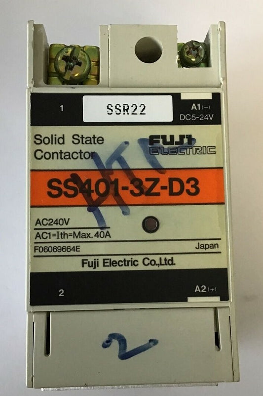 FUJI SS401-3Z-D3 SOLID STATE CONTACTOR 240VAC 5-24VDC 40A