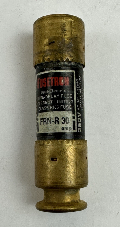 BUSSMANN FUSETRON FRN-R 30 AMP 250V DUAL ELEMENT TIME DELAY FUSE LOT OF 5