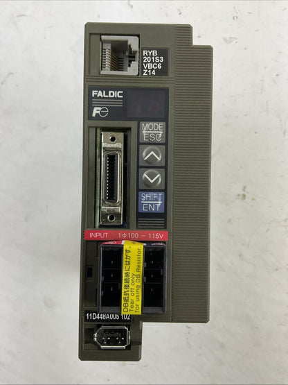 FUJI FALDIC RYB201S3-VBC-Z14 SERVO DRIVE OUTPUT 49V INPUT 100-115V