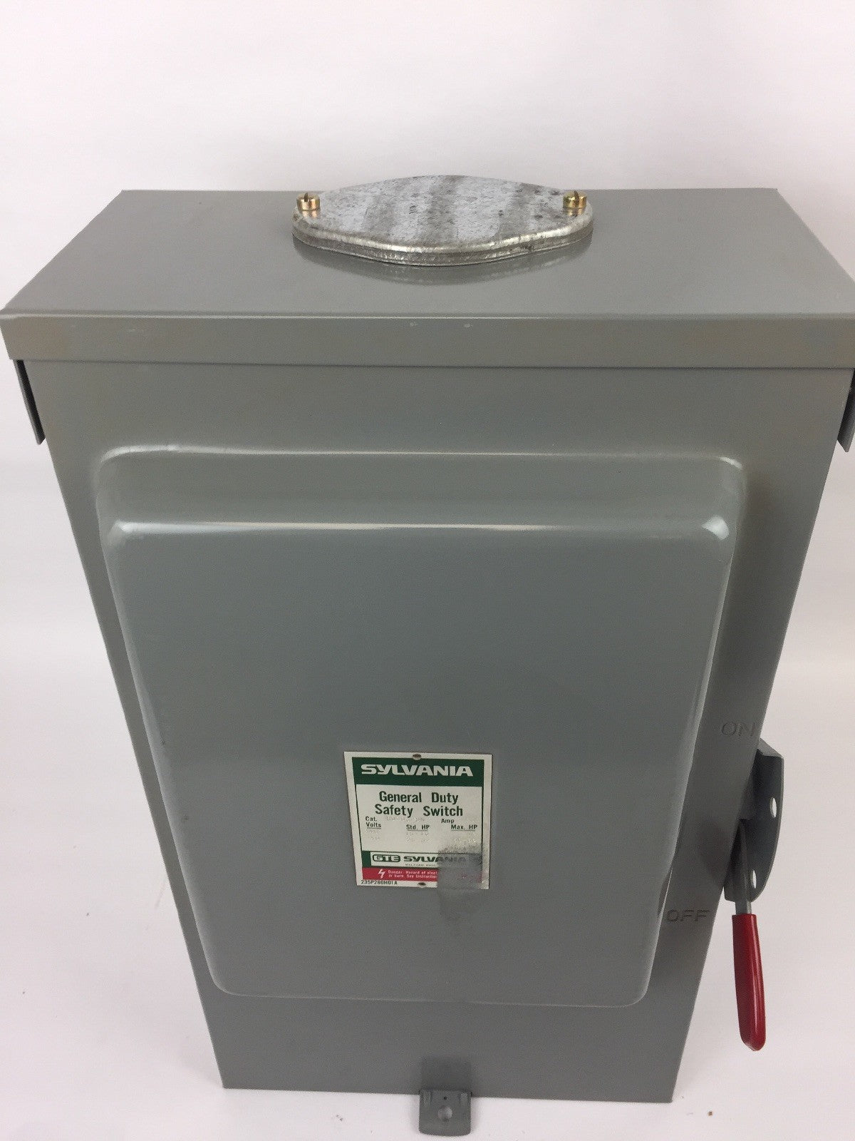 SYLVANIA RD2032SN SAFETY SWITCH 200 AMP 240 VAC NEMA 3R RAINTITE ENCLOSURE 3 S/N