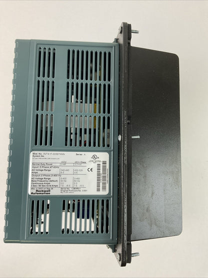 ROCKWELL AUTOMATION 9VT41F-005BTNNN AC DRIVE SERIES A 400V 3HP FIRMWARE NO 3.001