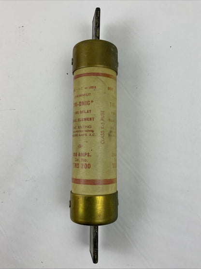 SHAWMUT TRS200 TRI-ONIC TIME DELAY DUAL ELEMENT 600VAC 200AMP FUSE (LOT OF 3)