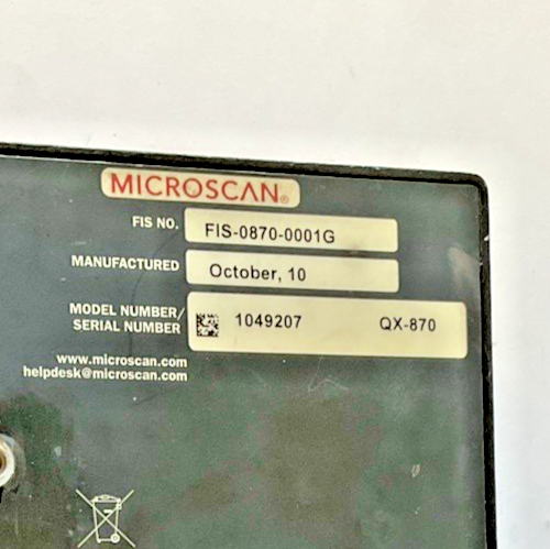MICROSCAN QX-870 FIS-0870-0001G BARCODE SCANNER