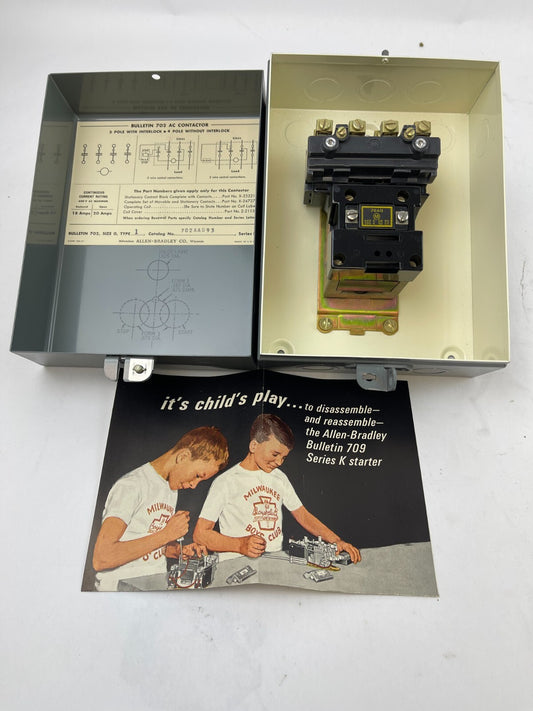 ALLEN BRADLEY 702AAD93 - SERIES K - AC LIGHTING CONTACTOR