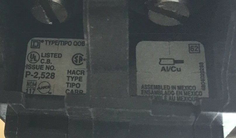 SQUARE D QOB260 CIRCUIT BREAKER 120/240VAC 10KA