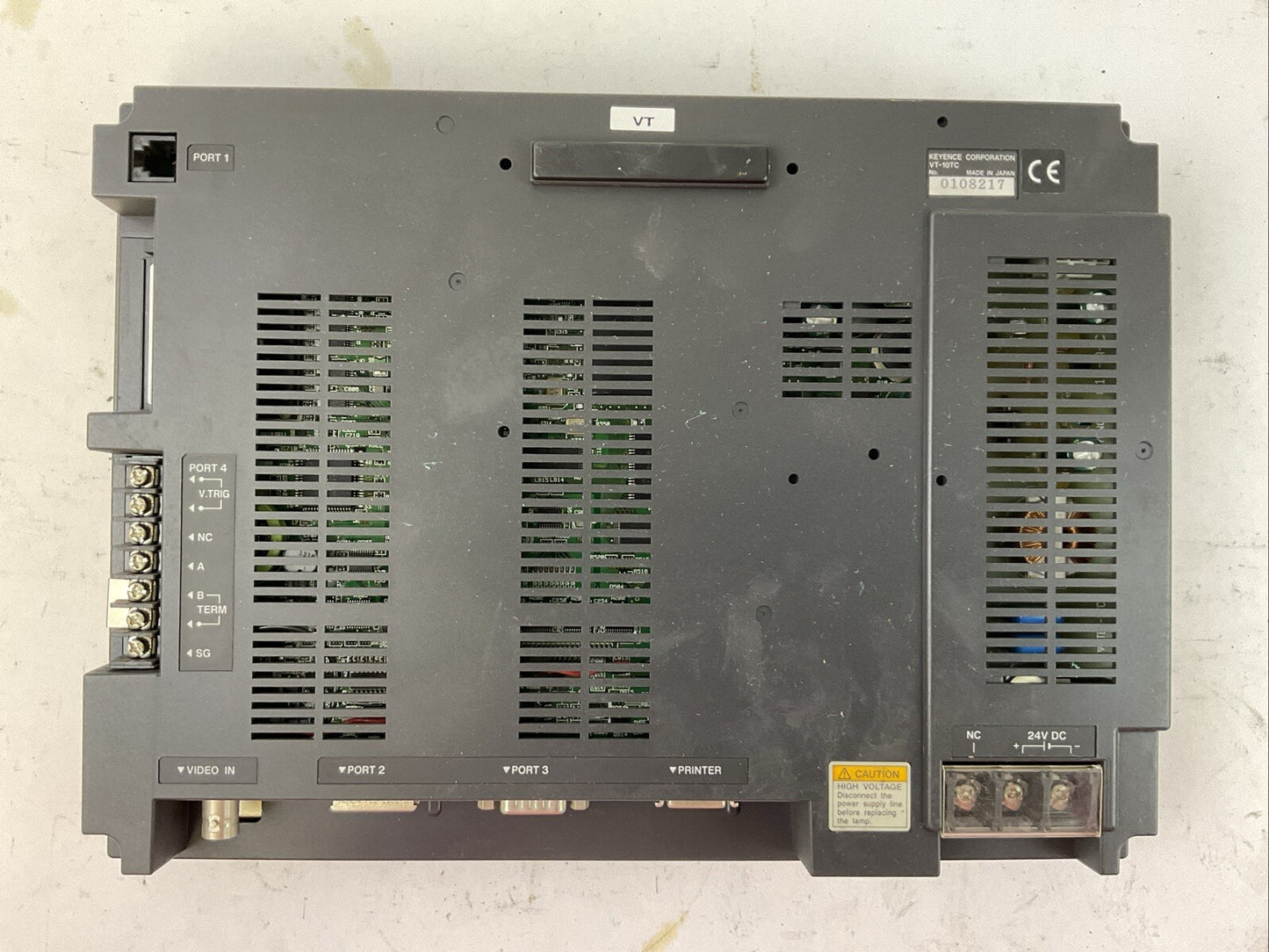 KEYENCE VT-10TC COLOR TOUCH SCREEN OPERATOR INTERFACE 24VDC