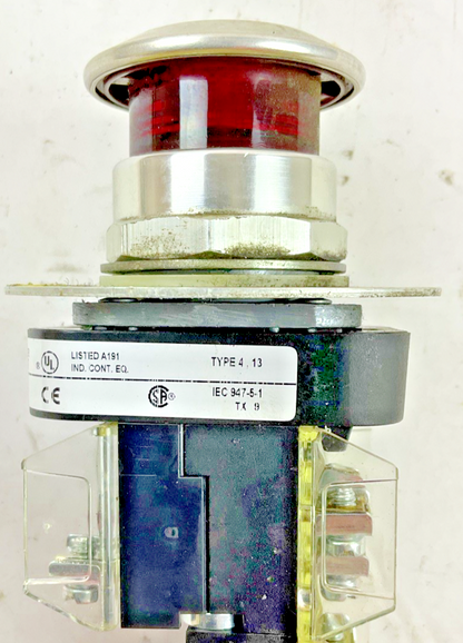 ALLEN BRADLEY 800T-FXQH24RA1 SER T TYPE 4, 13 INPUT 24V PUSH BUTTON