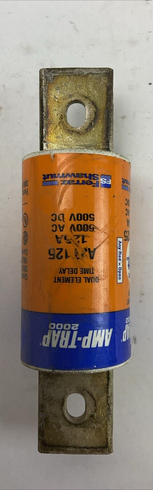 FERRAZ SHAWMUT AJT125 SMART SPOT AMP-TRAP 2000 FUSE 500VDC 600VAC 125A