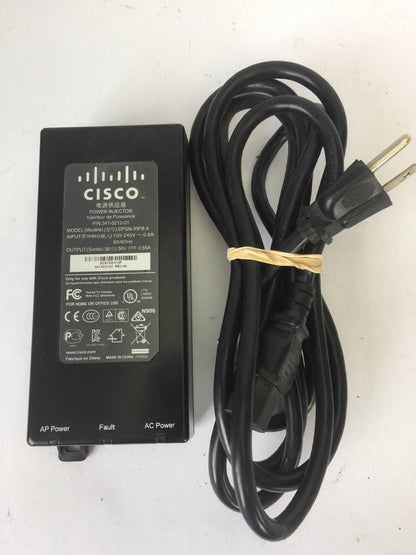 CISCO DPSN-35FBA POWER INJECTOR INPUT 100-240VAC 0.8A OUTPUT 56VDC 0.55A