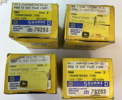 SQUARE D 9001 TP-21 PILOT LIGHT/LIGHT MODLUE SER.B 50/60HZ 110-120V ***LOTOF4***