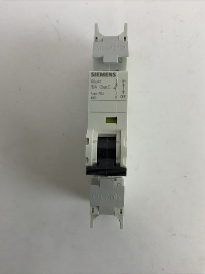 SIEMENS 5SJ4 118-7HG41 MINITURE CIRCUIT BREAKER 15AMP 240VAC 1POLE