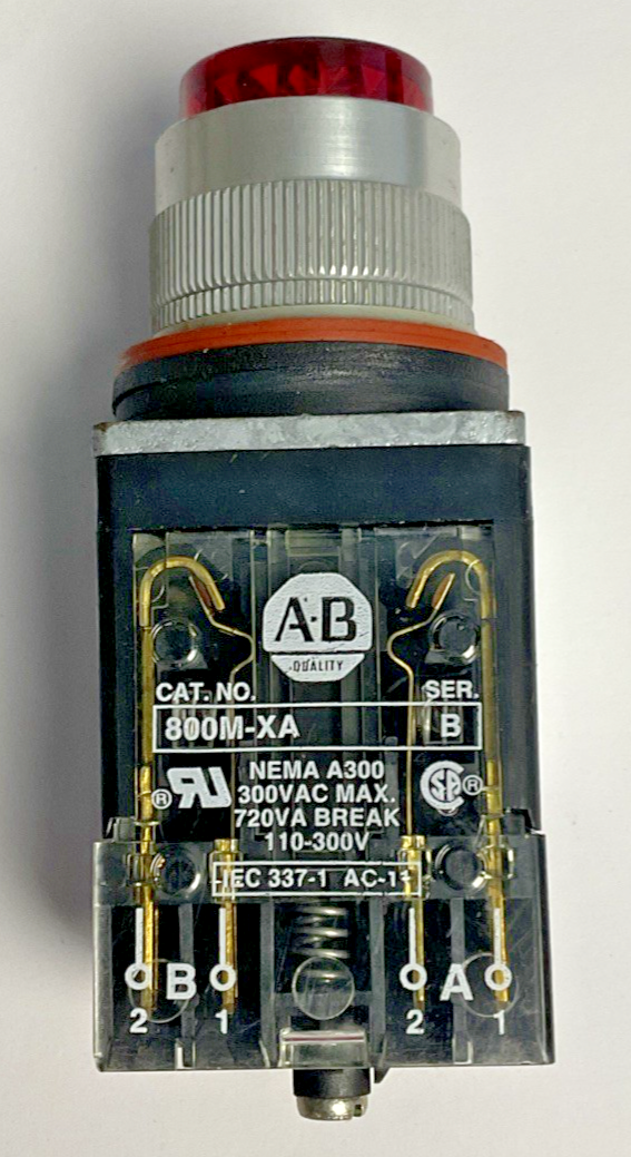 ALLEN BRADLEY 800MR-QB24 PUSH BUTTON SWITCH SER.D 24V