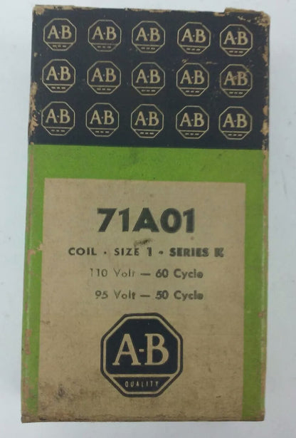 ALLEN BRADLEY 71A01 SER. K, COIL, 110V @ 60HZ, 95V @ 50HZ, SIZE 1, NEW OTHER
