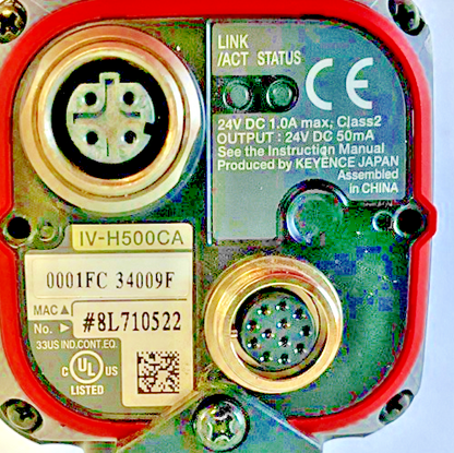 KEYENCE IV-H500CA VISION SENSOR 24VDC 1.0A 50MA