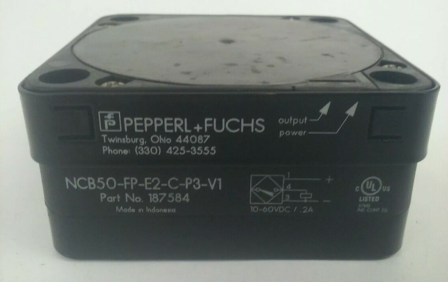 PEPPERL-FUCHS NCB50-FP-E2-C-P3-V1 INDUCTIVE PROXIMITY SWITCH 10-60VDC/.2A