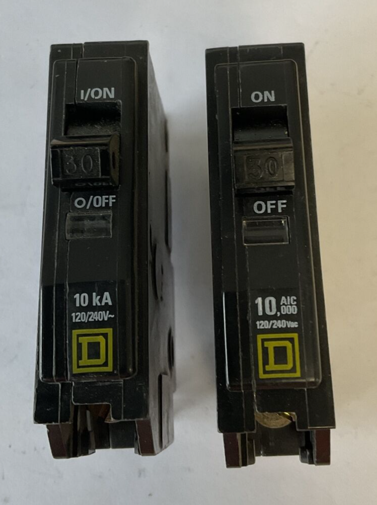 SQUARE D QOB130 CIRCUIT BREAKER 120/240VDC***LOTOF2***