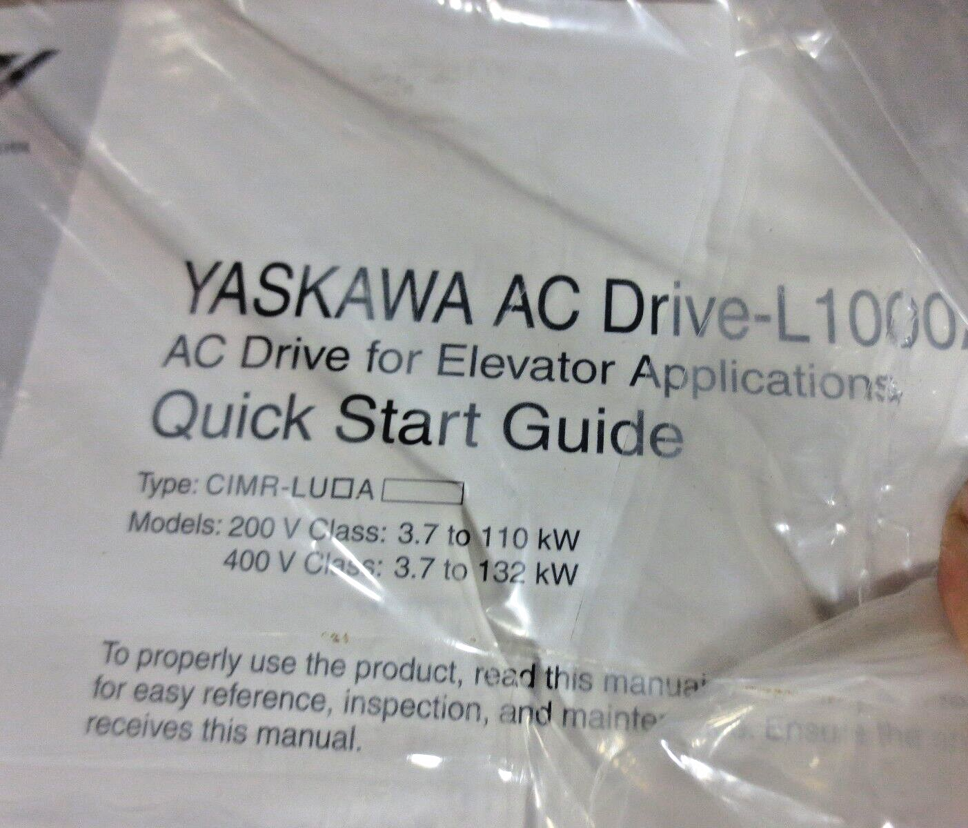YASKAWA CIMR-LU2A0346AAA / L1000A AC DRIVE - 200V, 3PHASE, 346A - ELEVATOR DRIVE