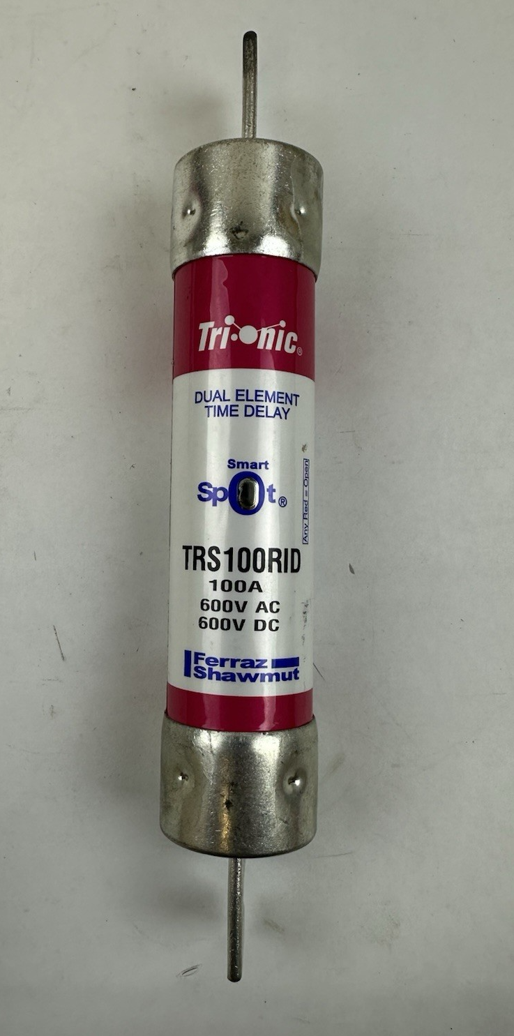FERRAZ SHAWMUT TRS100RID 100 AMP 600V DUAL TIME DELAY TRIONIC FUSE LOT OF 2