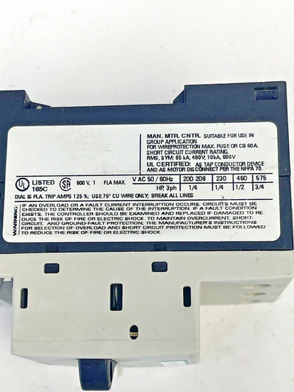 SIEMENS - 3RV1011-OJA15- CIRCUIT BREAKER / MOTOR PROTECTOR