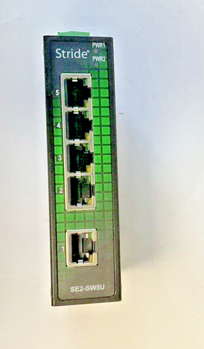AUTOMATION DIRECT STRIDE SE2-SW5U ETHERNET SWITCH HW. REV V1.10 9-60VDC 0.38A