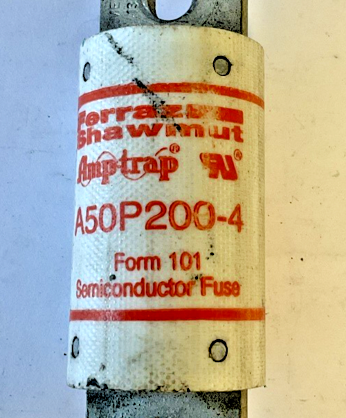 FERRAZ SHAWMUT/ GOULD A50P200 FUSE TYPE4 FORM101 200A 500VAC ***LOTOF4***
