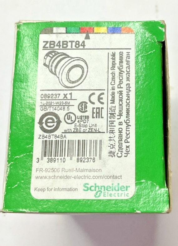 SCHNEIDER ELECTRIC ZB4BT84 PUSH/PULL BUTTON