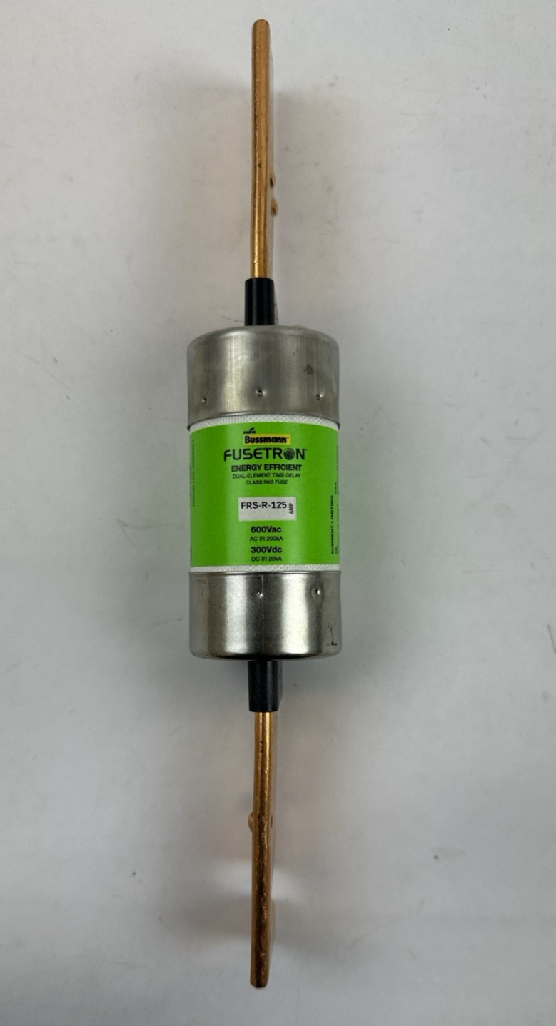 COOPER BUSSMANN FRS-R-125 FUSETRON DUAL ELEMENT TIME-DELAY FUSE 125A 600V