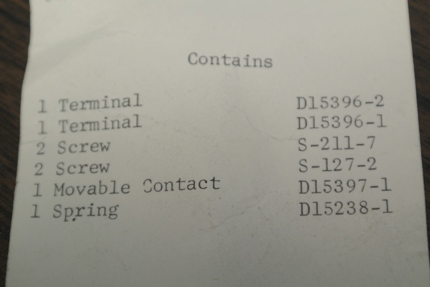 FURNAS 75BA15 CONTACT SET / NEW SURPLUS