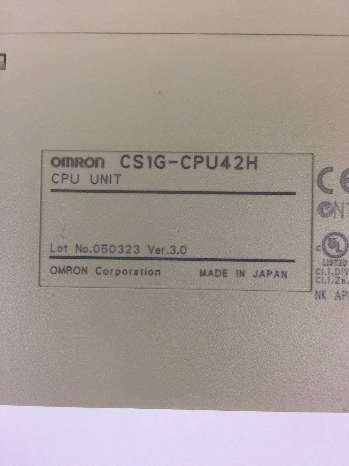 OMRON SYSMAC CS1G-CPU42H CPU UNIT / MODULE + CS1W-SCB21-V1 SERIAL COMM. BOARD