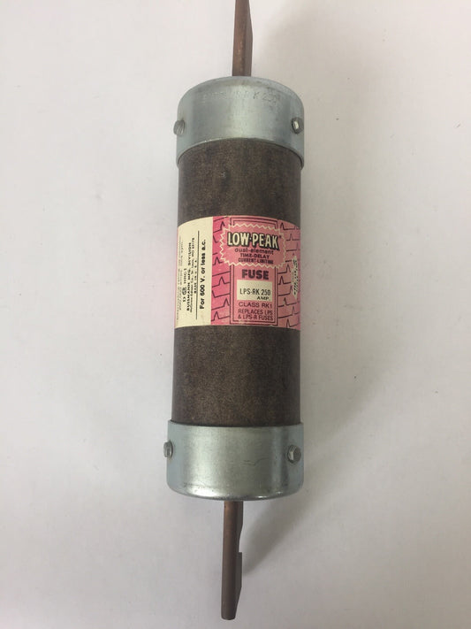 LOW-PEAK LPS-RK 250 DUAL-ELEMENT TIME-DELAY CURRENT LIMITING FUSE 250A 600VAC