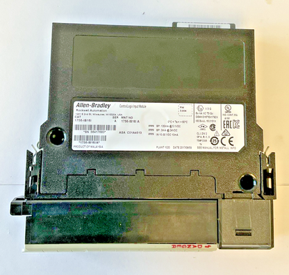 ALLEN BRADLEY 1756-IB16I INPUIT MODULE FW:3.004 SER.A 24VDC