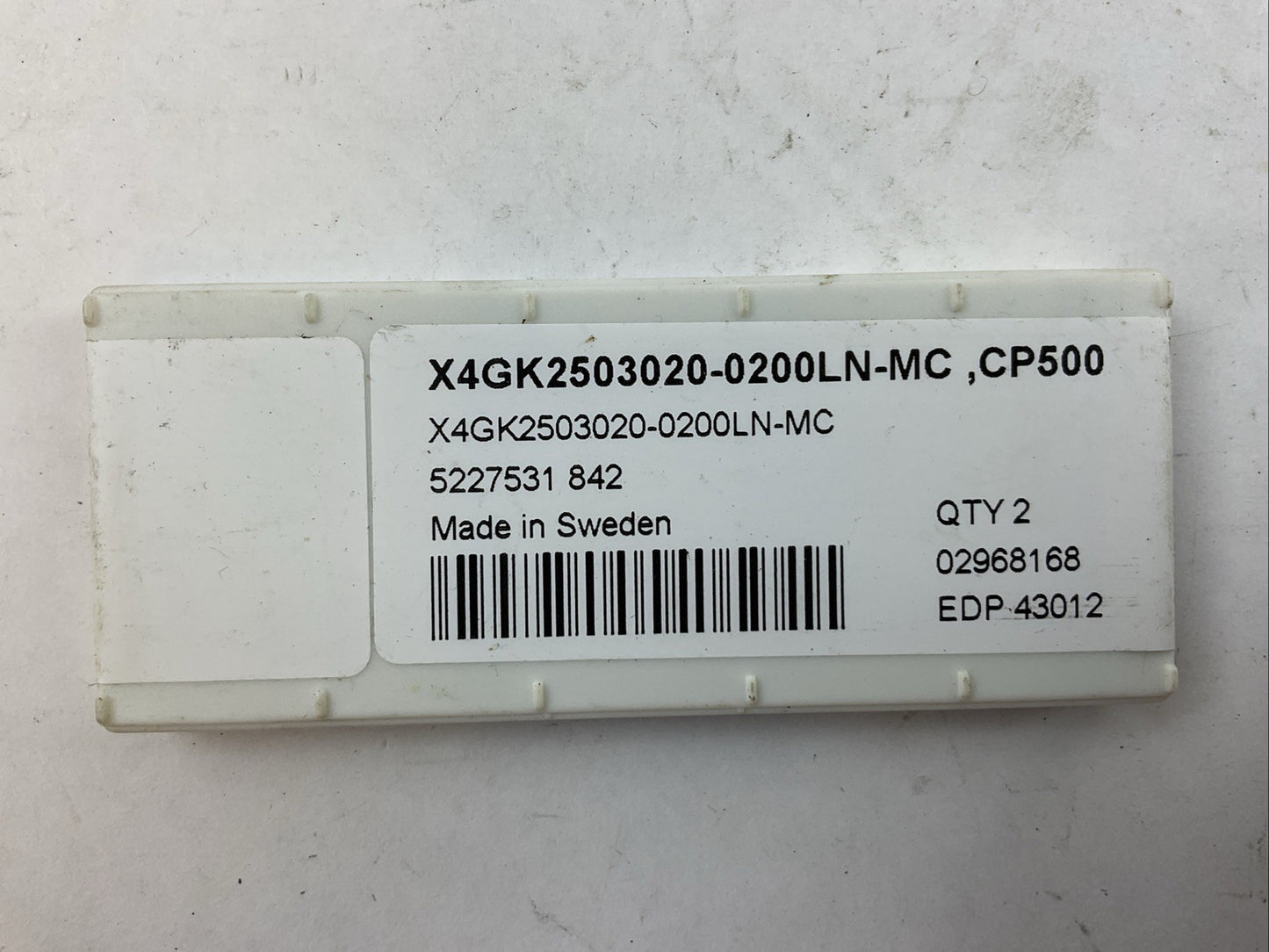 SECO X4GK2503020-0200LN-MC CP500 CARBIDE INSERT (BOX OF 2)