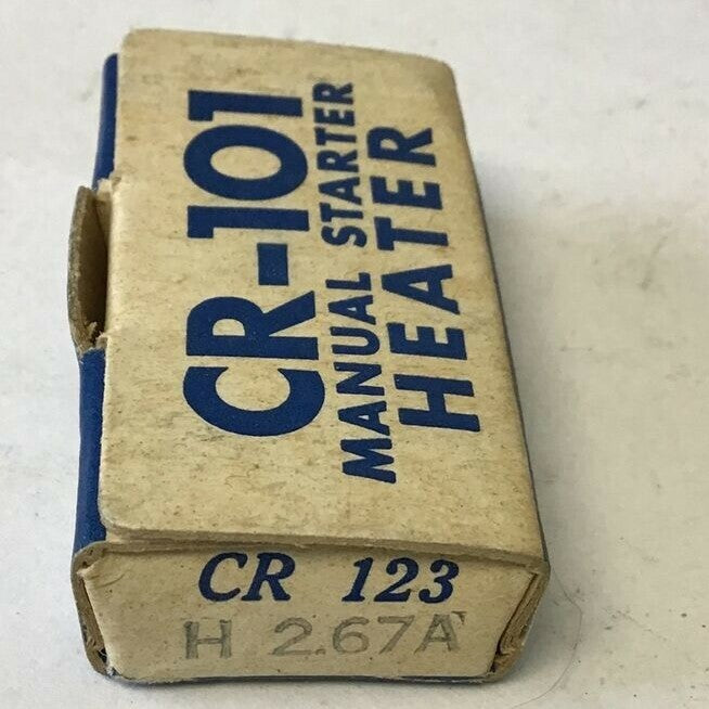 GENERAL ELECTRIC CR123H2.67A MANUAL STARTER HEATER CR-101***LOTOF6***