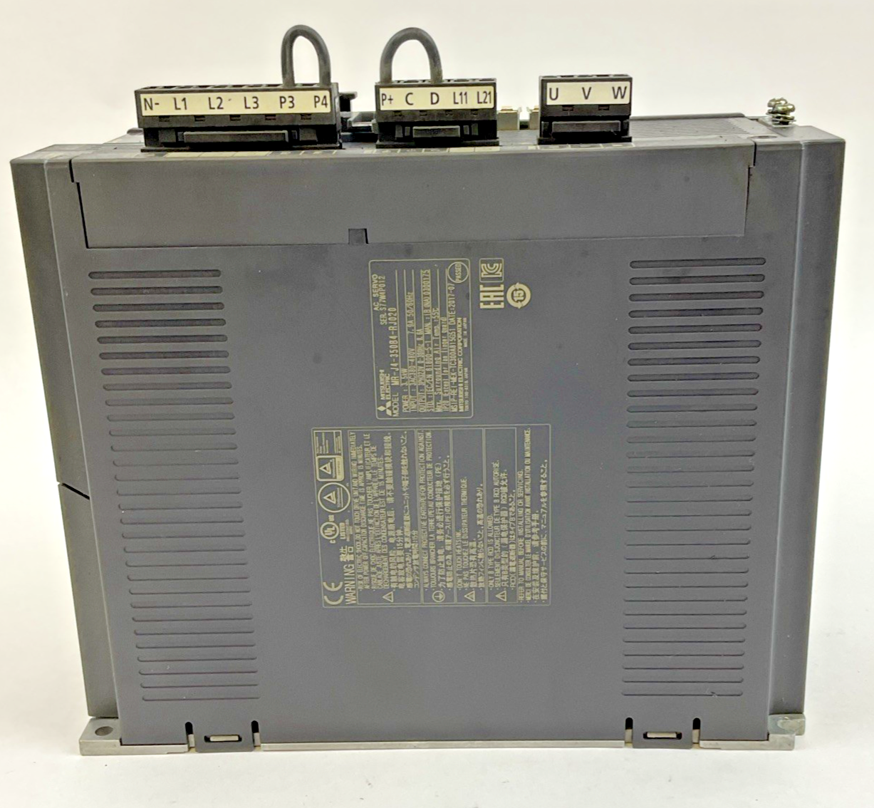 MITSUBISHI MR-J4-350B4-RJ020 AC SERVO 3.5KW 480V 7.9A MR-J4-T20
