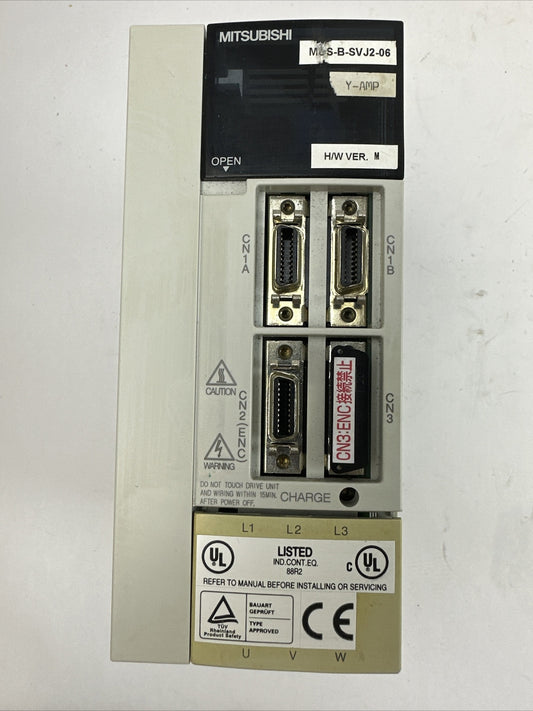 MITSUBISHI MDS-B-SVJ2-06 SERVO DRIVE H/W VER M OUTPUT 3.6A 3PH 170V POWER 0.6kW