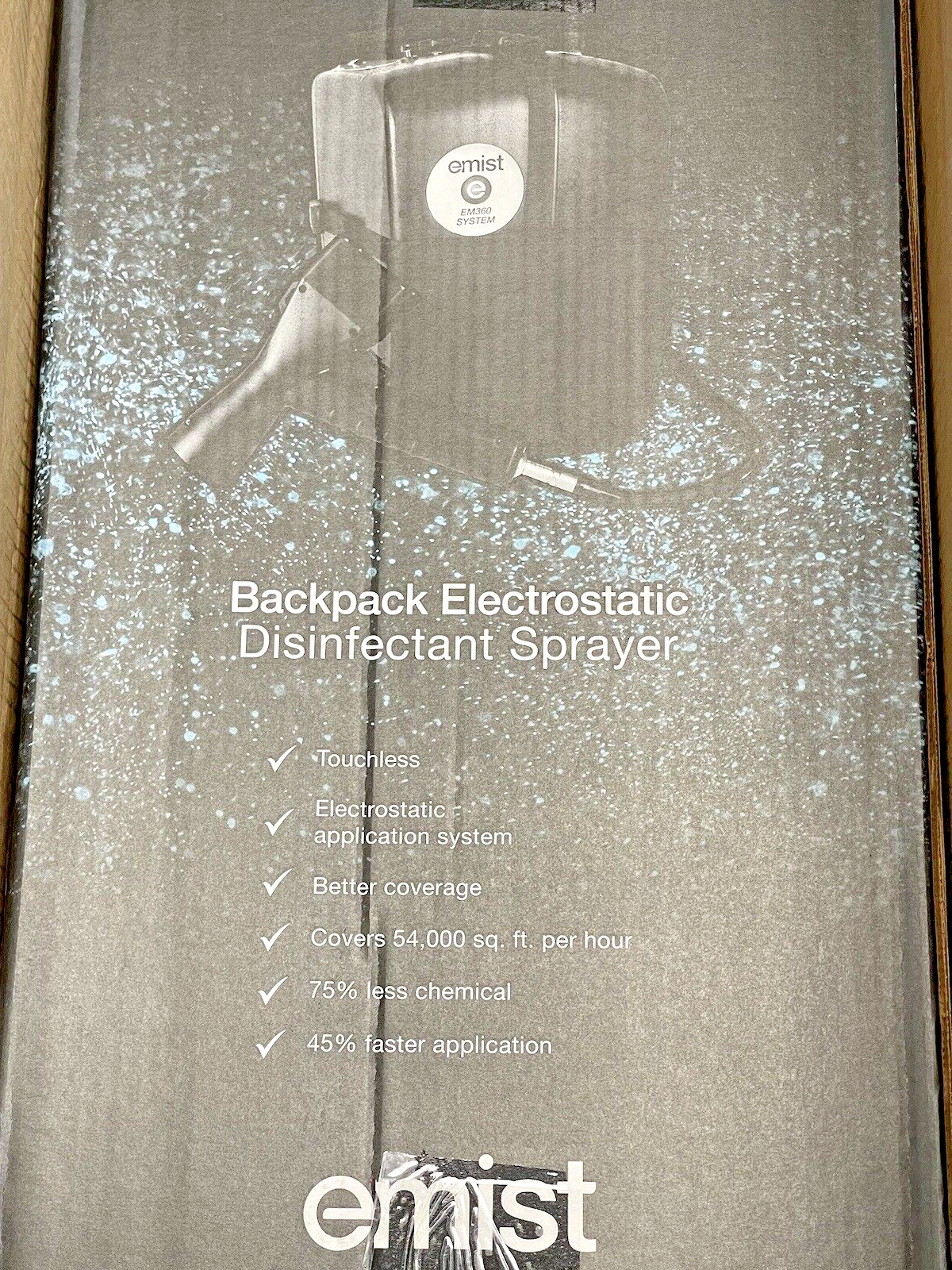 EMIST - EM360 - BACKPACK ELECTROSTATIC DISINFECTANT SPRAYER - WITH CART