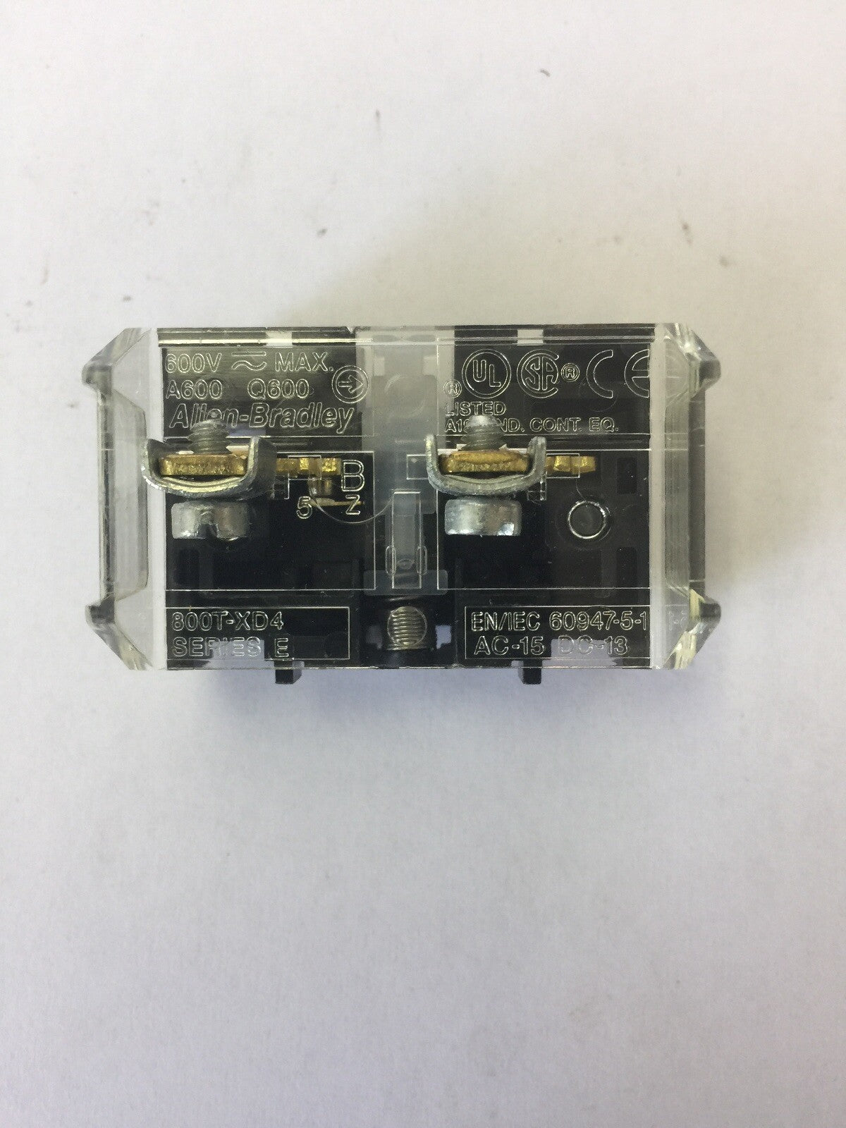 ALLEN BRADLEY 800T-XD4 CONTACT BLOCK SER E 600VAC (LOT OF 3)