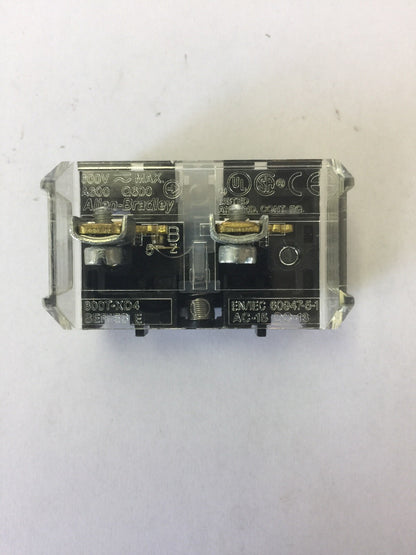 ALLEN BRADLEY 800T-XD4 CONTACT BLOCK SER E 600VAC (LOT OF 3)
