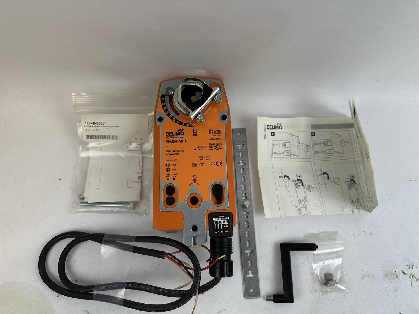 BELIMO AFB24-MFT DAMPER ACTUATOR 24VAC/DC 180IN-LB 20NM SPRING RETURN