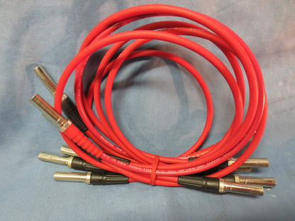 CANARE LV-61S 75-OHM 2-FOOT VIDEO COAXIAL CABLES - COAX - RED - LOT of 6 - 2'