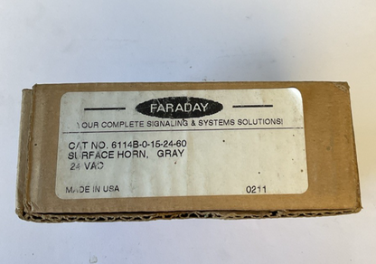 FARADAY 6114B-0-15-24-60 SURFACE HORN GRAY 24VAC