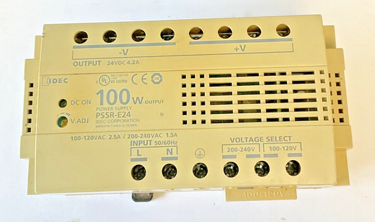 IDEC PS5R-E24 POWER SUPPLY 100W 240VAC 50/60HZ 24VDC 4.2A