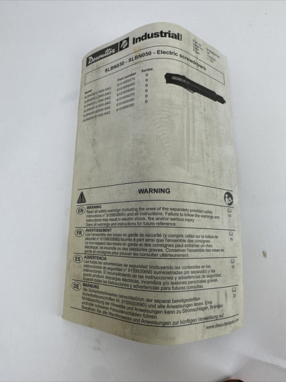 DESOUTTER SLBN050-L1000-S4Q 6151659290 ELECTRIC SCREWDRIVER 40VDC 1000RPM