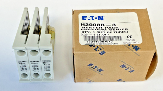 EATON H2008B-3 HEATERS  3.23-5.23A BOX OF 3
