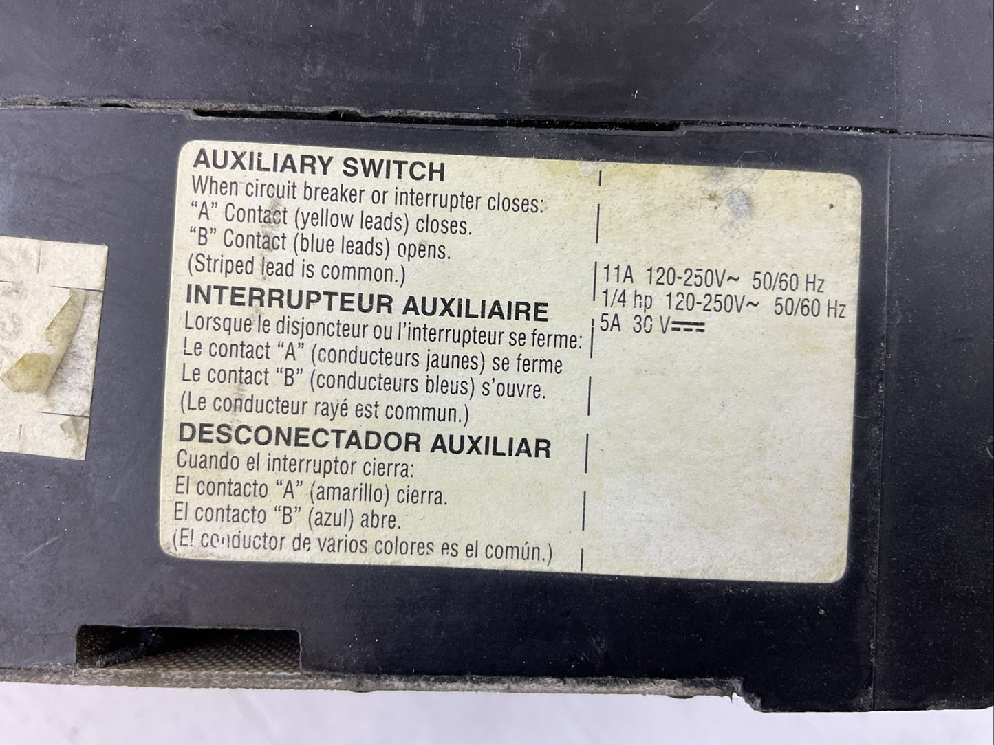 SQUARE D KHL361251212 CIRCUIT BREAKER 125A 600VAC 250VDC 3POLE TYPE S2