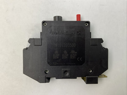 WEIDMULLER 9101203500 CIRCUIT BREAKER 1AMP 250VAC 65VDC DIN RAIL MOUNT