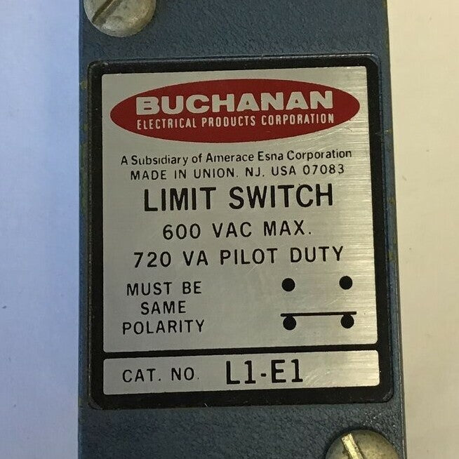 BUCHANAN OIL TIGHT LIMIT SWITCH L1-E1