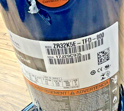 EMERSON COPELAND SCROLL ZR32K5E-TFD-800 COMPRESSOR 450VAC 3PH 60/50HZ