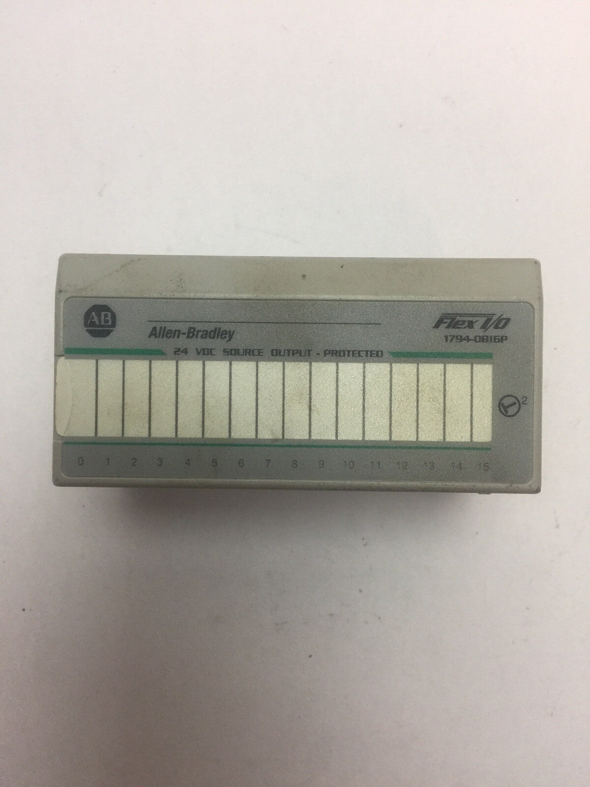 ALLEN BRADLEY 1794-OB16P 24VDC SOURCE OUTPUT MODULE SER A REV A02 F/W REV NO F/W