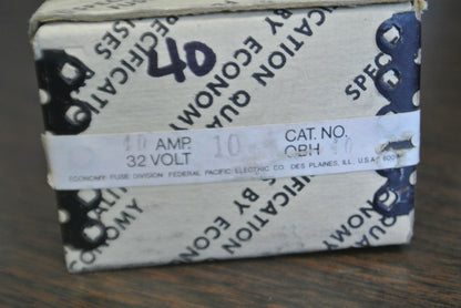 ECONOMY / FPE OBH-40 BOLT-ON FUSE / 40A / 32VDC / NEW SURPLUS